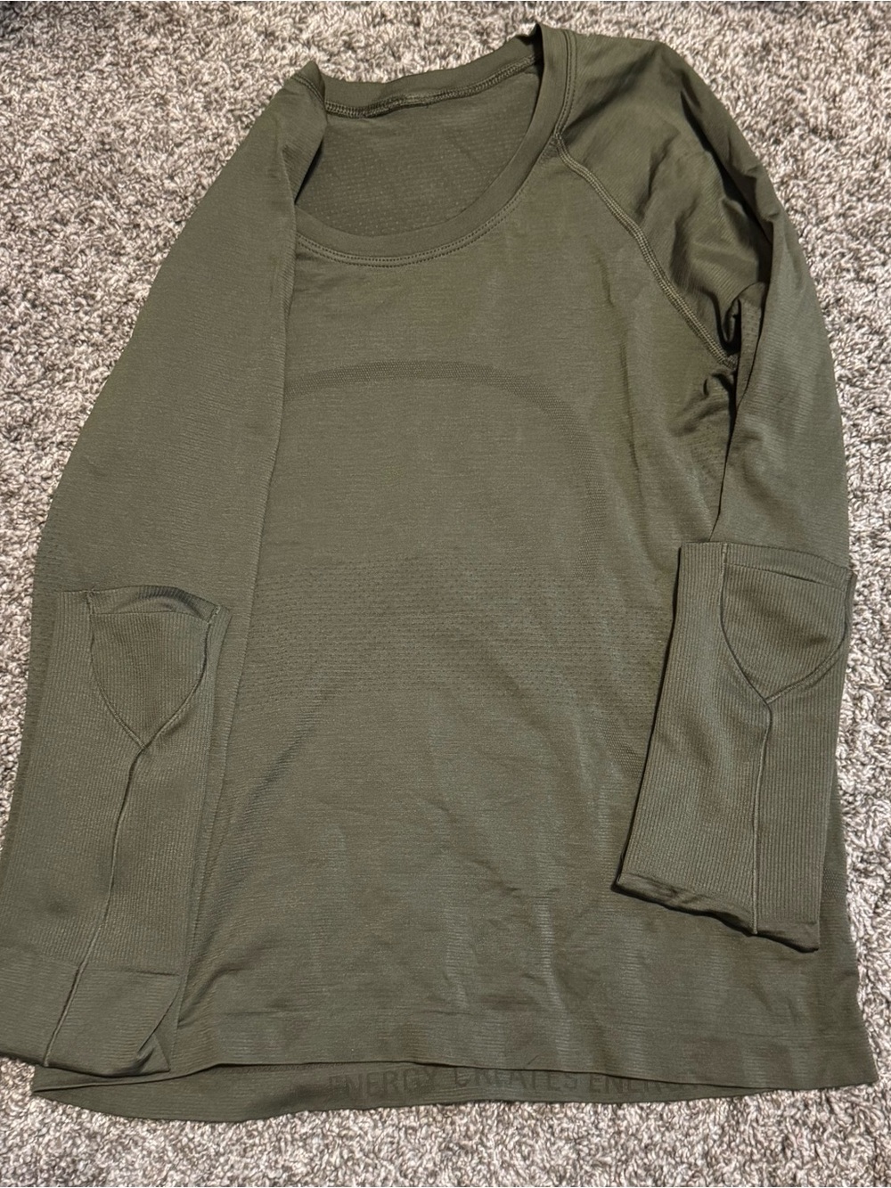 Lululemon Olive Green LS Swiftly